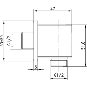 Подключение для шланга Lemark для LM5822CW, LM5829CW, хром/белый (LM5883CW)