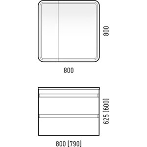 Тумба с раковиной Corozo Алабама 80 Z2 белая (SD-00000569, 4627173210249)