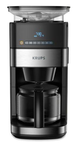 Кофеварка капельная Krups Grind Aroma KM832810 черный/серебристый (1510001803)