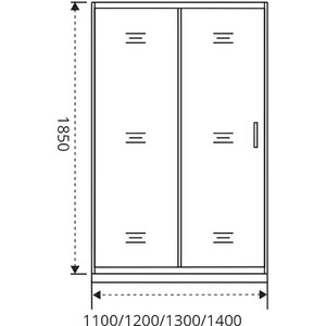 Душевая дверь Good Door Infinity WTW 140х185 матовая Grape, хром (WTW-140-G-CH) в Москвe