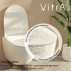 Унитаз подвесной безободковый Vitra S50 Rim-Ex с сиденьем микролифт (7740B003-0075, 72-003-309)