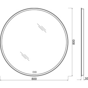 Зеркало BelBagno Spc-Rng 80 с подсветкой, подогрев (SPC-RNG-800-LED-TCH-WARM) в Москвe