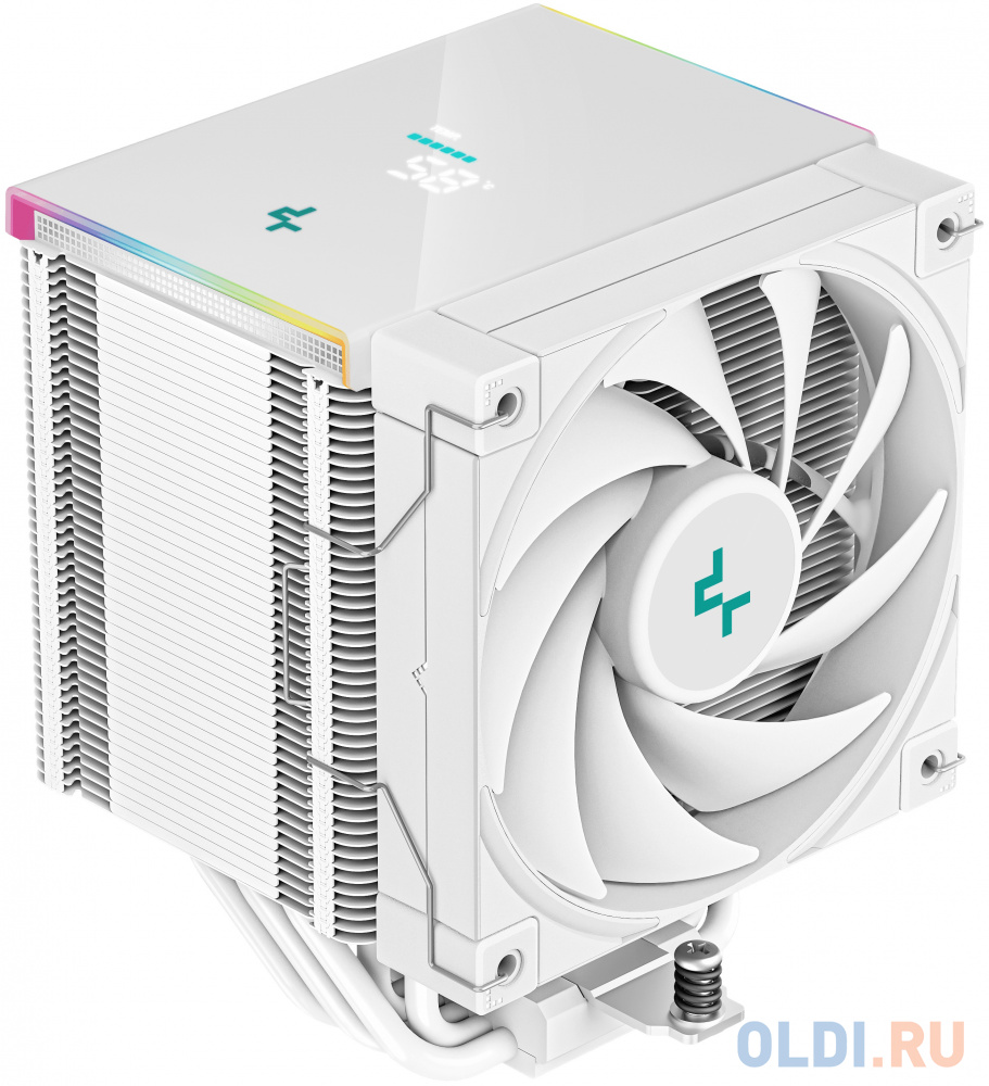 DEEPCOOL AK500 DIGITAL WH LGA20XX/1700/1200/115X/AM5/AM4 (9шт/кор, TDP 240W, PWM, Fan 120mm, 5 тепл. трубок, Copper Base, белый) RET в Москвe