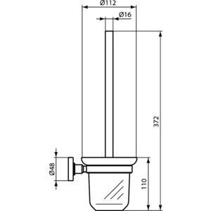 Ершик для унитаза Ideal Standard IOM черный матовый (A9119XG)