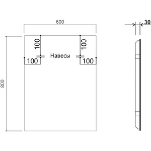 Зеркало Vincea LED 60х80 c сенсорным выключателем и диммером (VLM-3VN600)