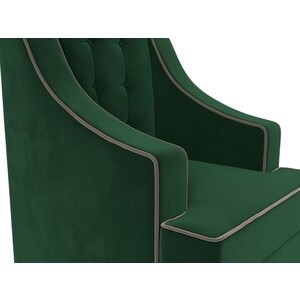 Кресло Лига Диванов Марк велюр зеленый\коричневый (111868)