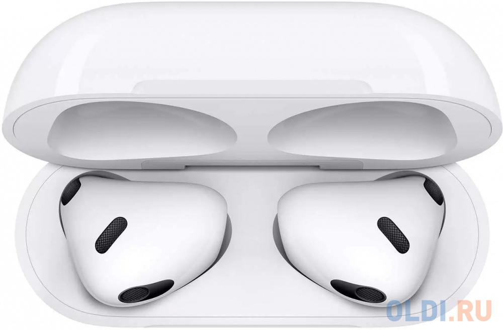 Гарнитура вкладыши Apple AirPods 3 A2565,A2564,A2897 белый беспроводные bluetooth в ушной раковине (MPNY3AM/A)