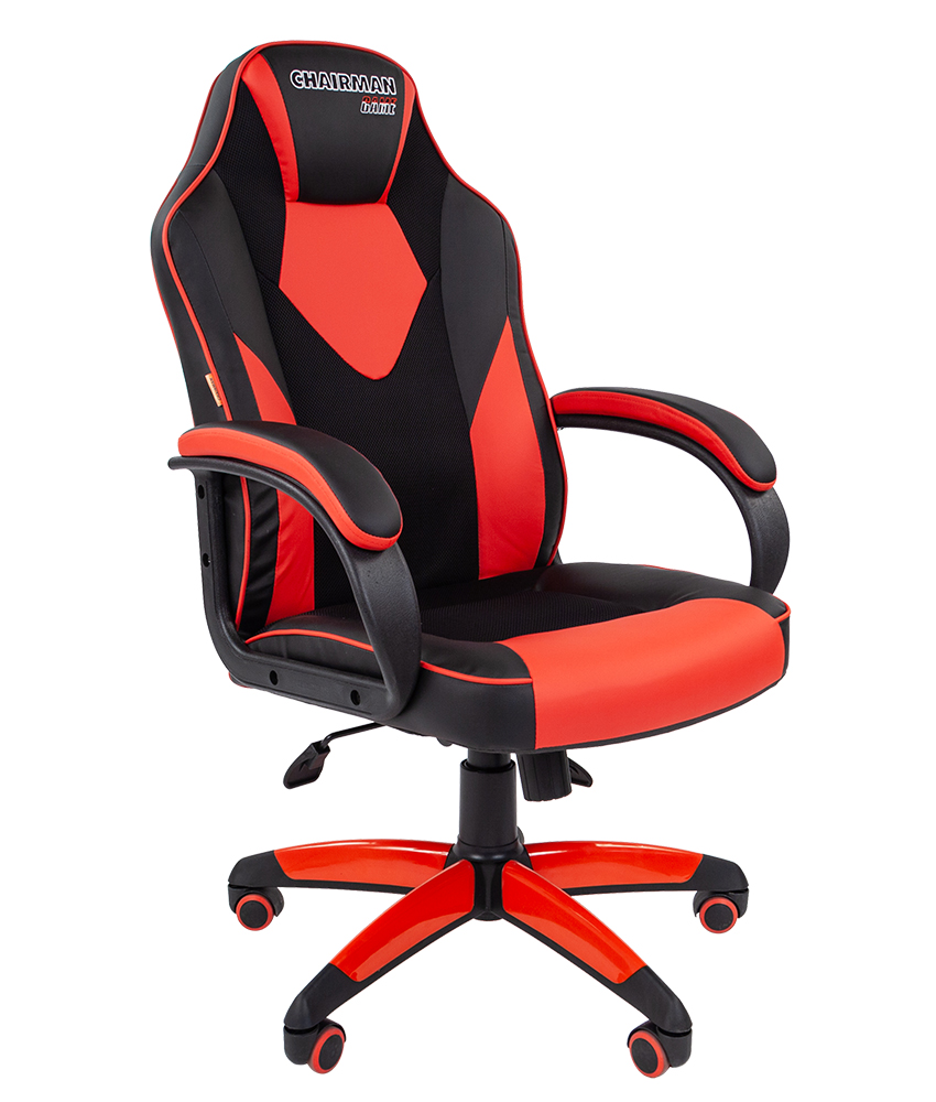 Компьютерное кресло Chairman game 17 чёрное/красное