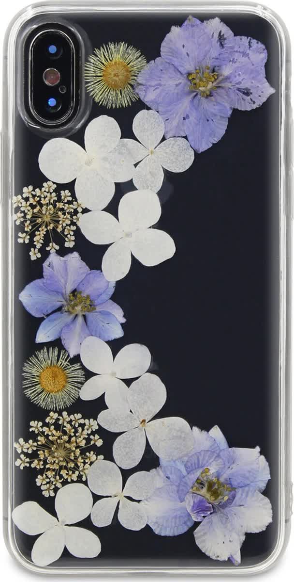 Чехол-накладка DYP Flower Case для Apple iPhone X/XS прозрачный с цветами в Москвe