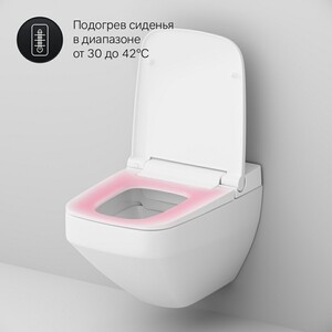 Комплект унитаза Am.Pm Inspire V2.0 TouchReel с инсталляцией Geberit, клавиша хром, крышка-биде микролифт (CCC50A1700SC, 458.124.21.1)