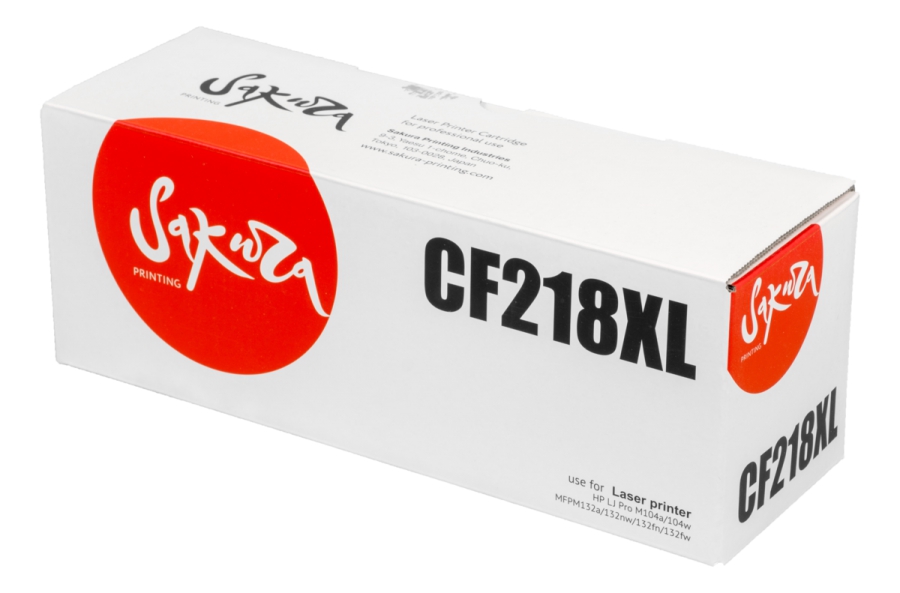 Картридж SAKURA CF218XL для HP LJ Pro m104a/ m104w/ m132a/ m132fn/ m132fw/ m132nw, черный, 6000 к.