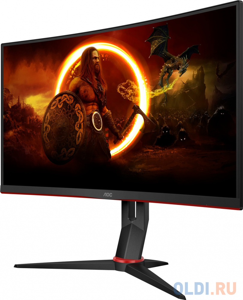 МОНИТОР 27" AOC C27G2Z3 Black-Red (VA, изогнутый, 1920x1080, 280Hz, 0.5 ms, 178°/178°, 300 cd/m, 80M:1, +2xHDMI 2.0,DP)