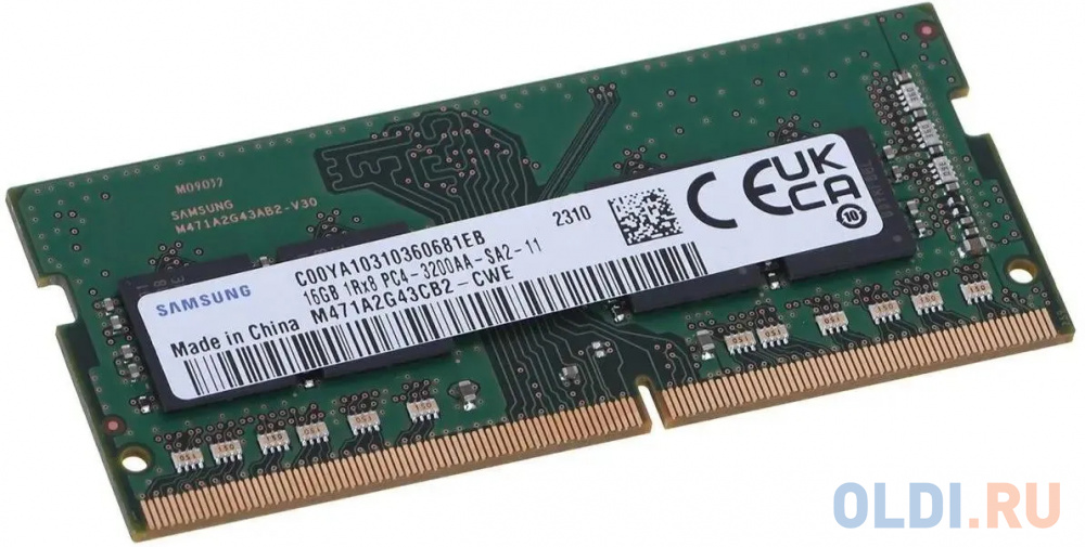 Память оперативная/ Samsung DDR4 16GB UNB SODIMM 3200 1Rx8, 1.2V в Москвe