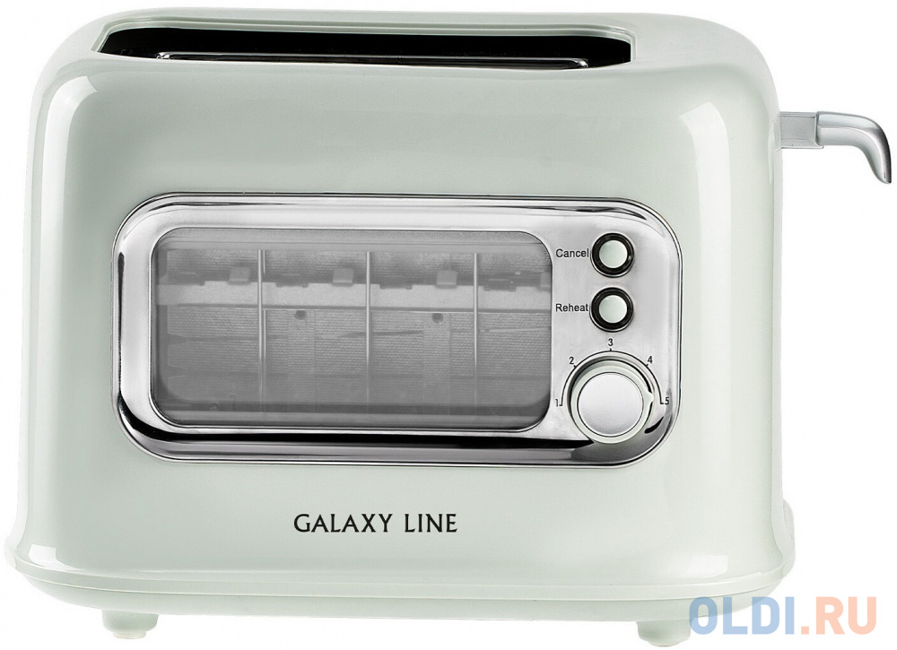 Тостер Galaxy Line GL 2914 900Вт мятный в Москвe