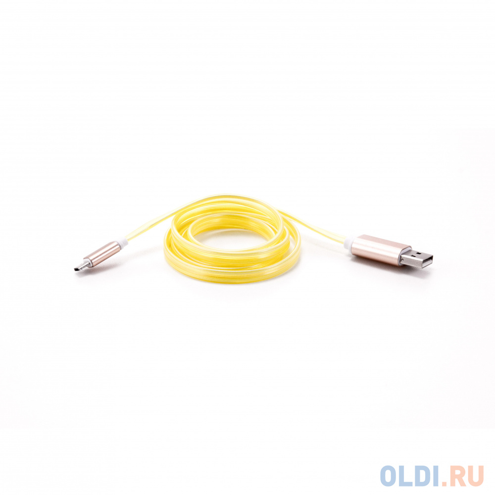 Кабель microUSB 1м Gmini GM-MEL200FLATY плоский жёлтый в Москвe