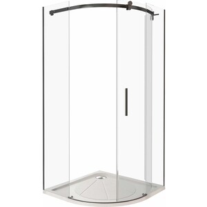 Душевой уголок Good Door Galaxy R 90x90 прозрачный, черный (R-90-C-B)