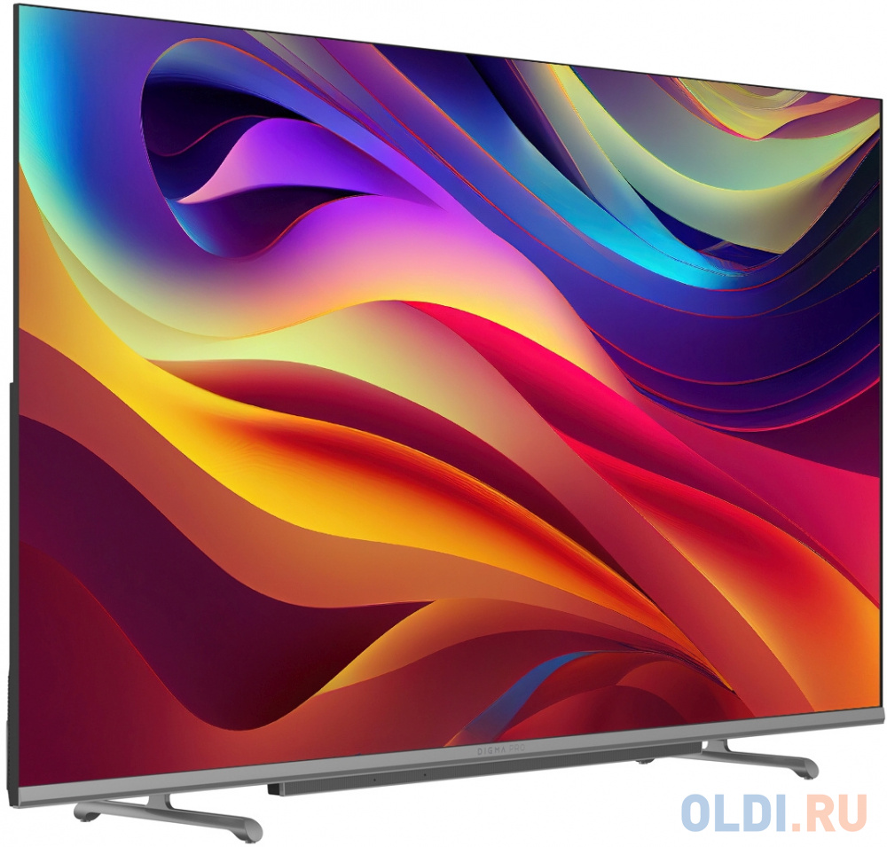 Телевизор QLED Digma Pro 65" QLED 65L Google TV Frameless черный/серебристый 4K Ultra HD 120Hz HSR DVB-T DVB-T2 DVB-C DVB-S DVB-S2 USB 2.0 WiFi S