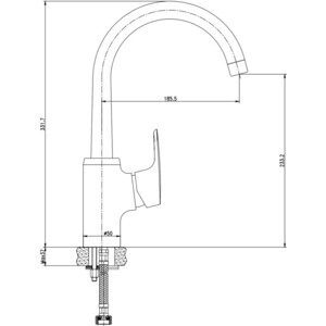 Смеситель для кухни Aquanet AF410-41C Magic высокий (237453)