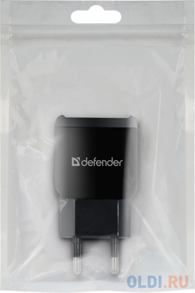 Defender Сетевой адаптер 2xUSB, 5V/2.1А, черный, пакет (EPA-13) (83840)