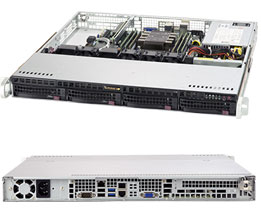 Серверная платформа SuperMicro 5019P-M, 1xSocket3647, 6xDDR4, 4x3.5 HDD HS, 2GLAN, IPMI, 1x350W, 1U (SYS-5019P-M)