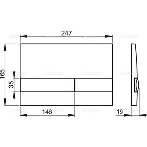 Кнопка смыва AlcaPlast хром (M1721)