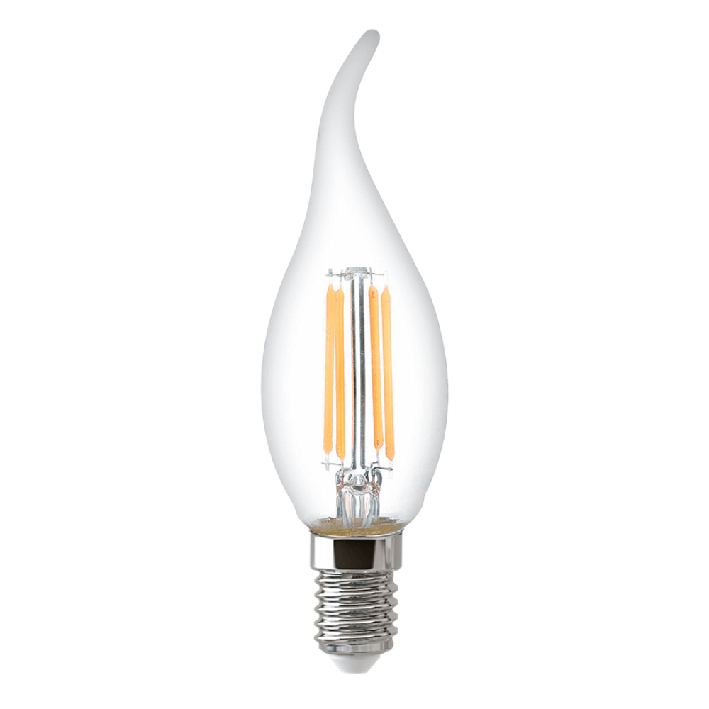 Лампа светодиодная E14 свеча на ветру, 7Вт, 6500K / холодный свет, 750лм, филаментная, THOMSON Filament (TH-B2336)