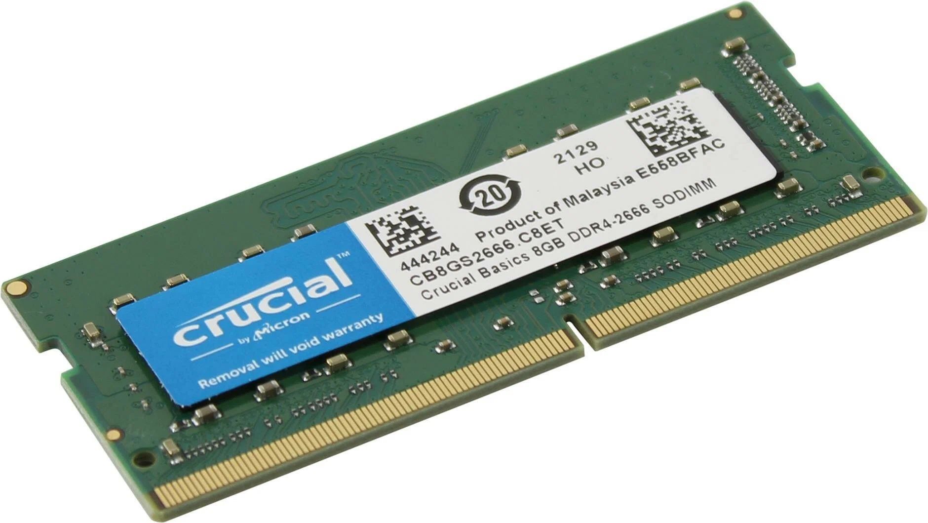 Память SO-DIMM DDR4 Crucial 8Gb 2666MHz (CB8GS2666)