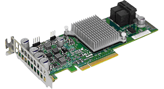 Контроллер Supermicro AOC-S3008L-L8I, SAS/SATA 12G, 8-port (miniSAS HD), RAID 0/1/1E/10, PCI-Ex8, SGL (AOC-S3008L-L8I)