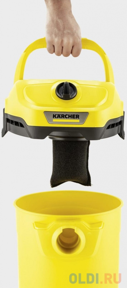 Промышленный пылесос Karcher WD 2 Plus V-12/4/18 сухая влажная уборка жёлтый в Москвe