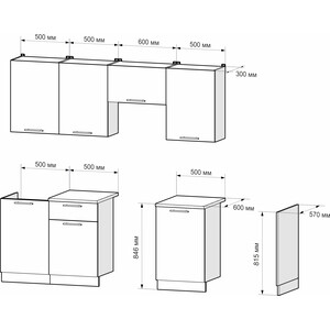 Кухня Mebel Ars Адель 2,1 м (лайм)