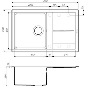 Кухонная мойка и смеситель Omoikiri Sumi 79 BL черная (4993662, 4994106)