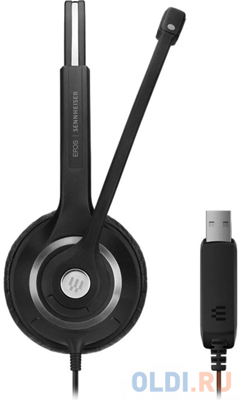 Наушники с микрофоном Epos Sennheiser SC 230 USB черный 2.9м накладные оголовье (1000516) в Москвe