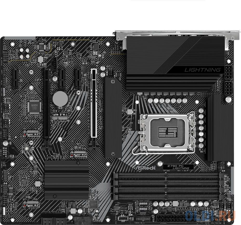 Z790 PG LIGHTNING, Socket 1700, Intel®Z790, 4xDDR5-4800, HDMI, 2xPCI-Ex16, 3xPCI-Ex1, 4xSATA3(RAID 0/1/5/10), 4xM.2, 8 Ch Audio, 1x2.5GLan, (1+2)xUSB2