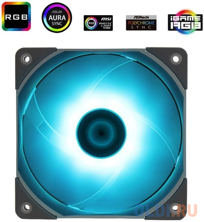 Вентилятор Thermalright TL-C12015L-RGB, 120x120x15 мм, 1500 об/мин, 24 дБА, PWM, RGB подсветка в Москвe