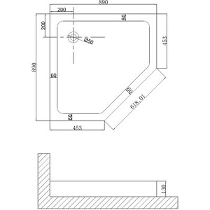 Душевой уголок Niagara Nova 90x90 с поддоном, прозрачный, черный (NG-6805-08 BLACK, 90901D)