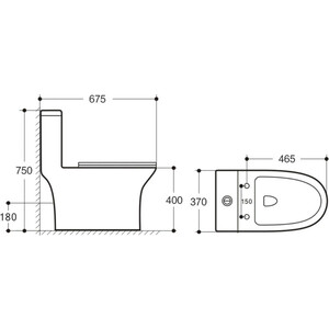 Унитаз-моноблок безободковый BelBagno Lounge с сиденьем микролифт (BB8618CPR-MN/SC)