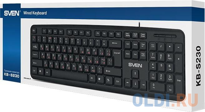 Клавиатура Sven KB-S230 Black USB