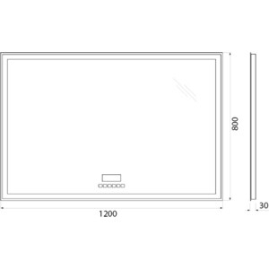 Зеркало BelBagno Spc-Grt 120х80 с подсветкой, сенсор, радио (SPC-GRT-1200-800-LED-TCH-RAD)