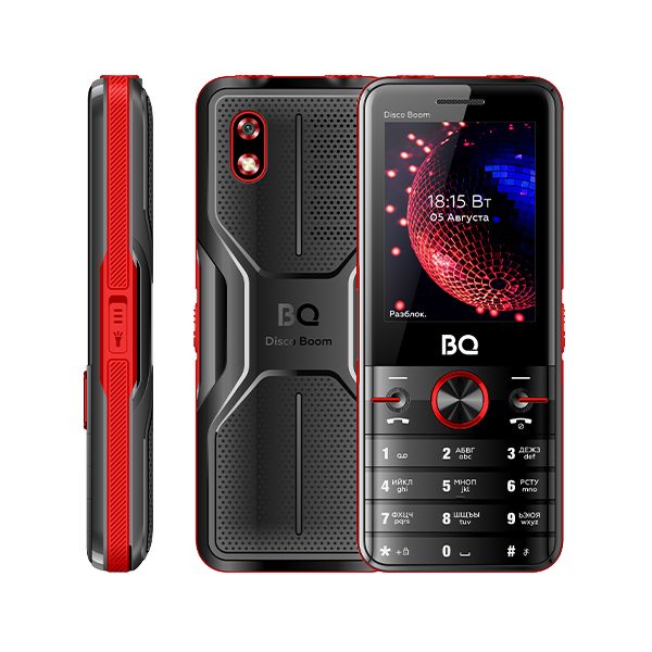 Мобильный телефон BQ 2842 Disco Boom, 2.8" TFT, 2-Sim, 4000 мА·ч, USB-A, черный/красный