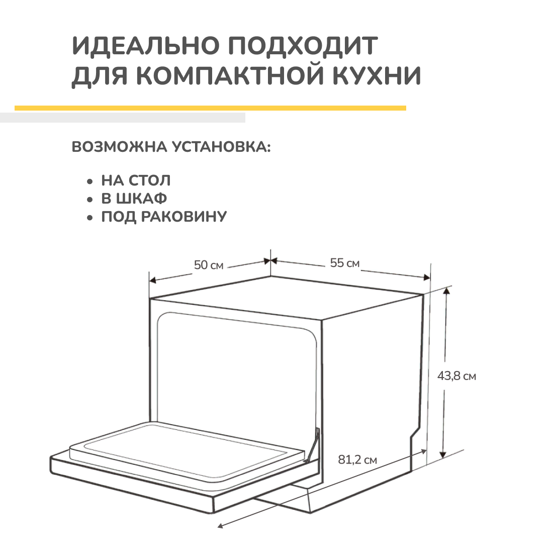 Настольная посудомоечная машина Simfer DGP6701 в Москвe