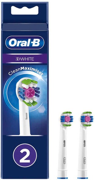 Набор насадок Oral-B 3D White CleanMaximiser для Oral-B, белый, 2 шт. (4210201317159)