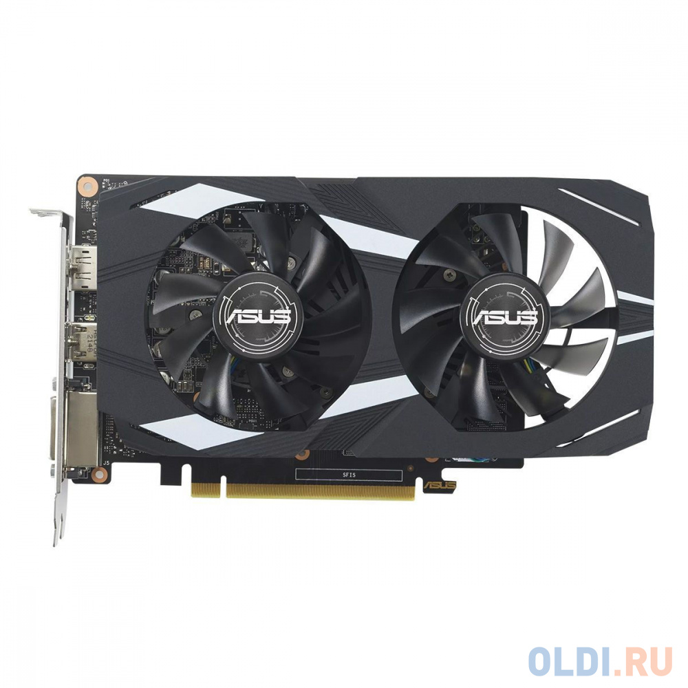 Видеокарта ASUS DUAL-GTX1650-4GD6-P-EVO //GTX1650,DVI,HDMI,DP,4G,D6