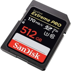 Карта памяти Sandisk Extreme Pro SDXC Card 512GB - 170MB/s V30 UHS-I U3 (SDSDXXY-512G-GN4IN)