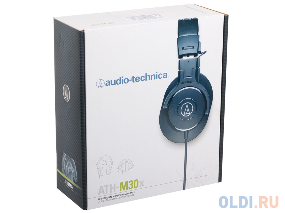 Наушники Audio-Technica ATH-M30X Проводные / Накладные / Черный / 15 Гц - 22 кГц / 96 дБ / Одностороннее / Mini-jack / 3.5 мм в Москвe