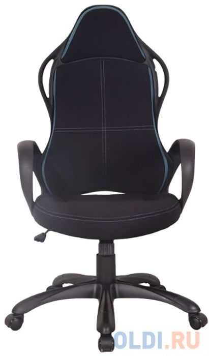 Кресло офисное BRABIX "Force EX-516", ткань, черное/вставки синие, 531572