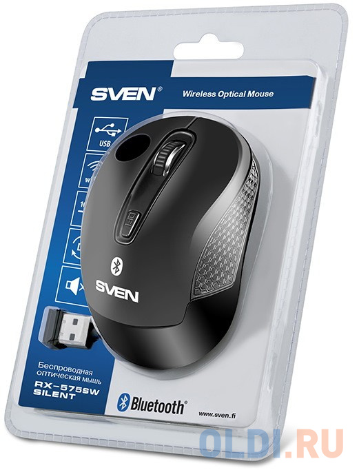 Мышь беспроводная Sven RX-575SW чёрный USB + Bluetooth