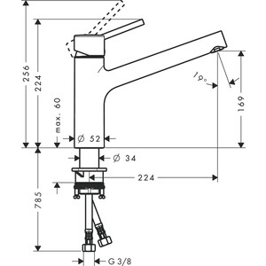 Смеситель для кухни Hansgrohe Talis M52 хром (32857000) в Москвe