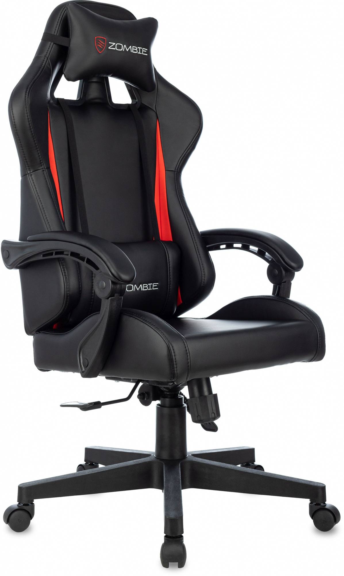 Кресло игровое Zombie GAME TETRA, обивка: эко.кожа, цвет: черный/красный