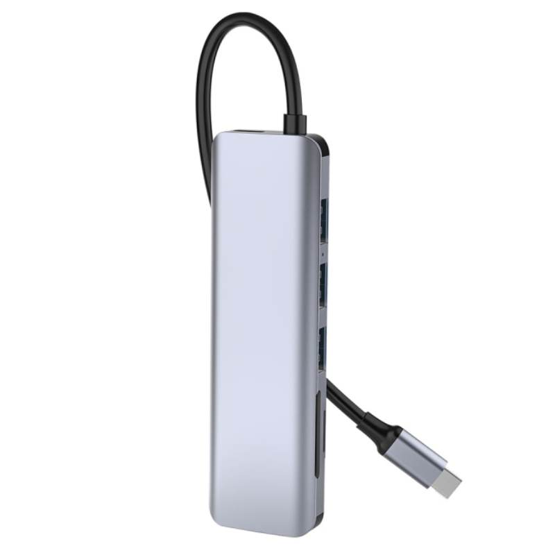 Хаб USB Wiwu Alpha A731HC 7-in-1 3xUSB/HDMI/USB-C/MicroSD/TF Grey 6936686408547 в Москвe