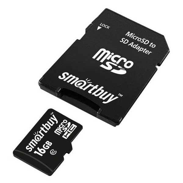 Карта памяти SmartBuy Micro SDHC 16Gb Class 10 LE (SB16GBSDCL10-00LE)